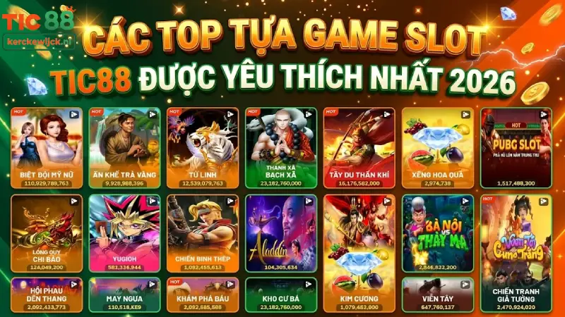 Các Top Tựa Game Slot TIC88 Được Yêu Thích Nhất 2026