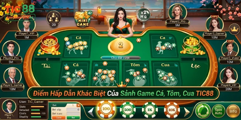 Điểm Hấp Dẫn Khác Biệt Của Sảng Game Cá, Tôm, Cua TIC88
